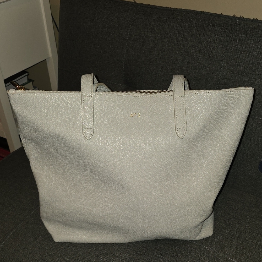 Cuyana Original Tote In Pearl Gray